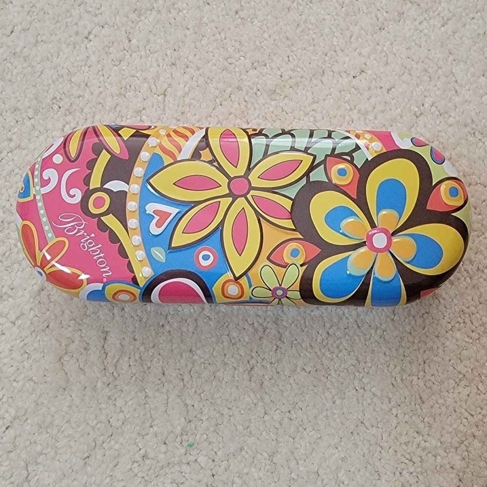Brighton Metal Multicolor Floral Eyeglass Case